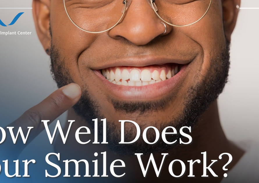 man pointing to his smile